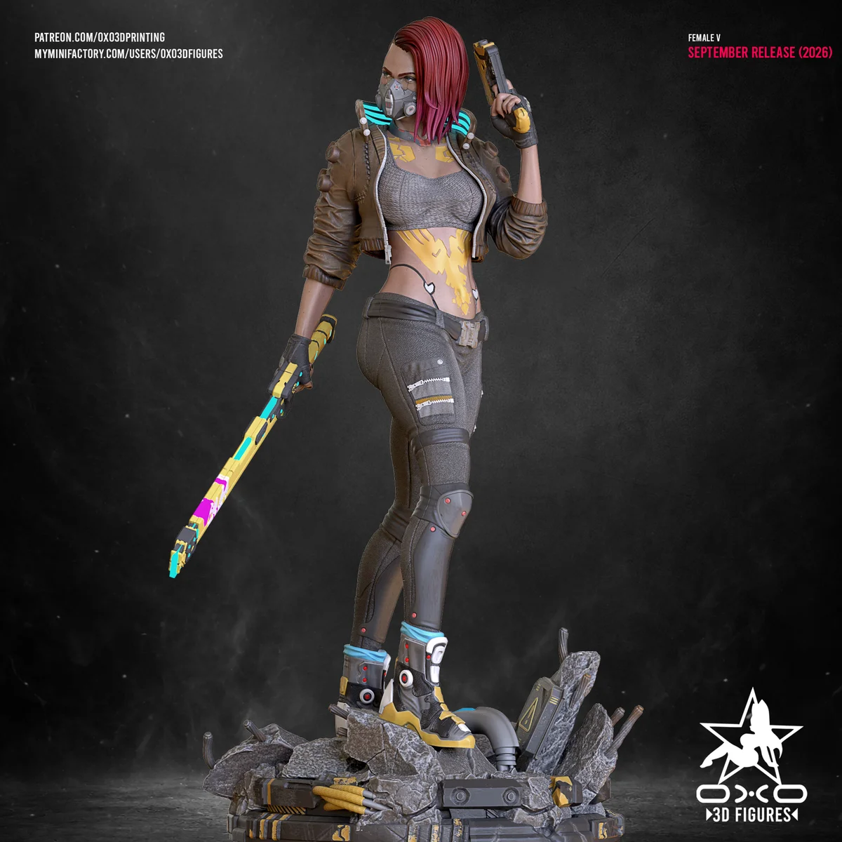 Female V | Fan Art | 3D Printed Resin Model Garage Kit | *Un-Painted* | OXO3D 7