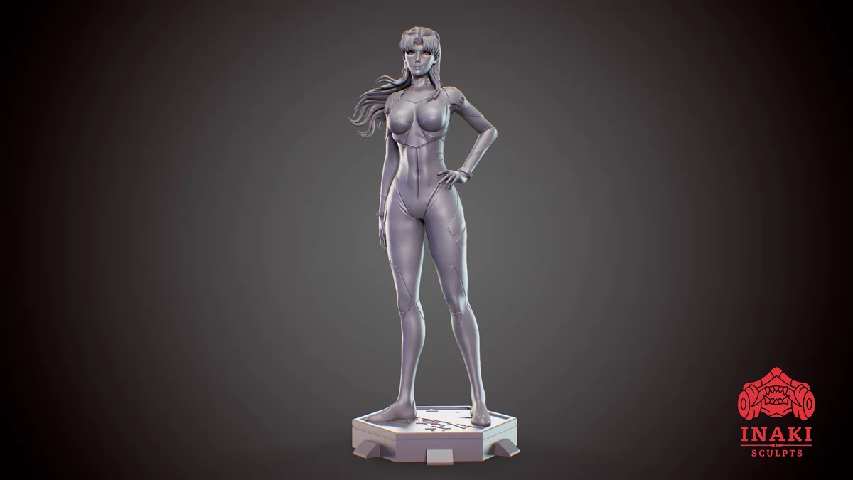 Misato | Fan Art | 3D Printed Resin Model Garage Kit | *Un-Painted* | Inaki Sculpts 5