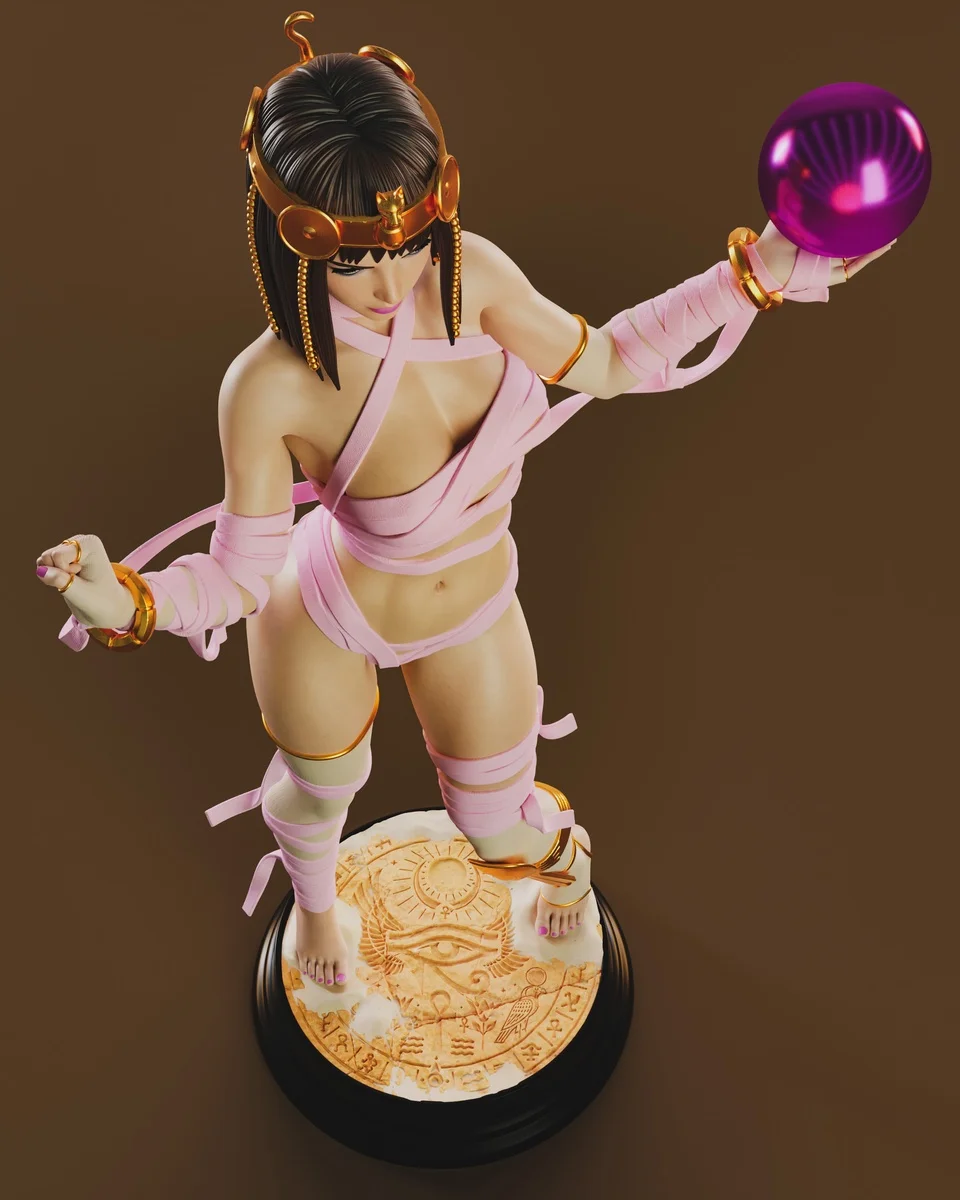 Menat | Fan Art | 3D Printed Resin Model Garage Kit | *Un-Painted* | Abe3D 5