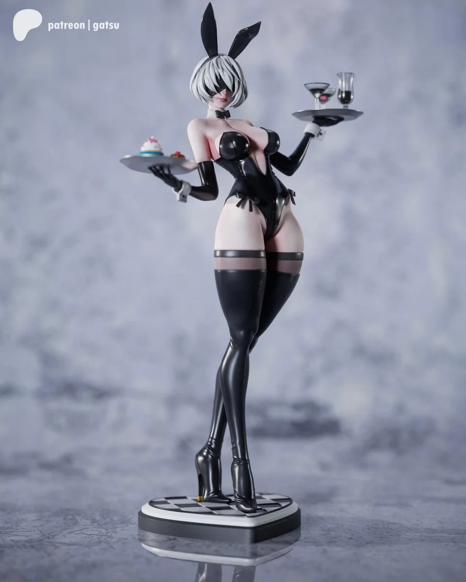 2B - Bunny | Fan Art | 3D Printed Resin Model Garage Kit | *Un-Painted* | Gatsu Studios 4