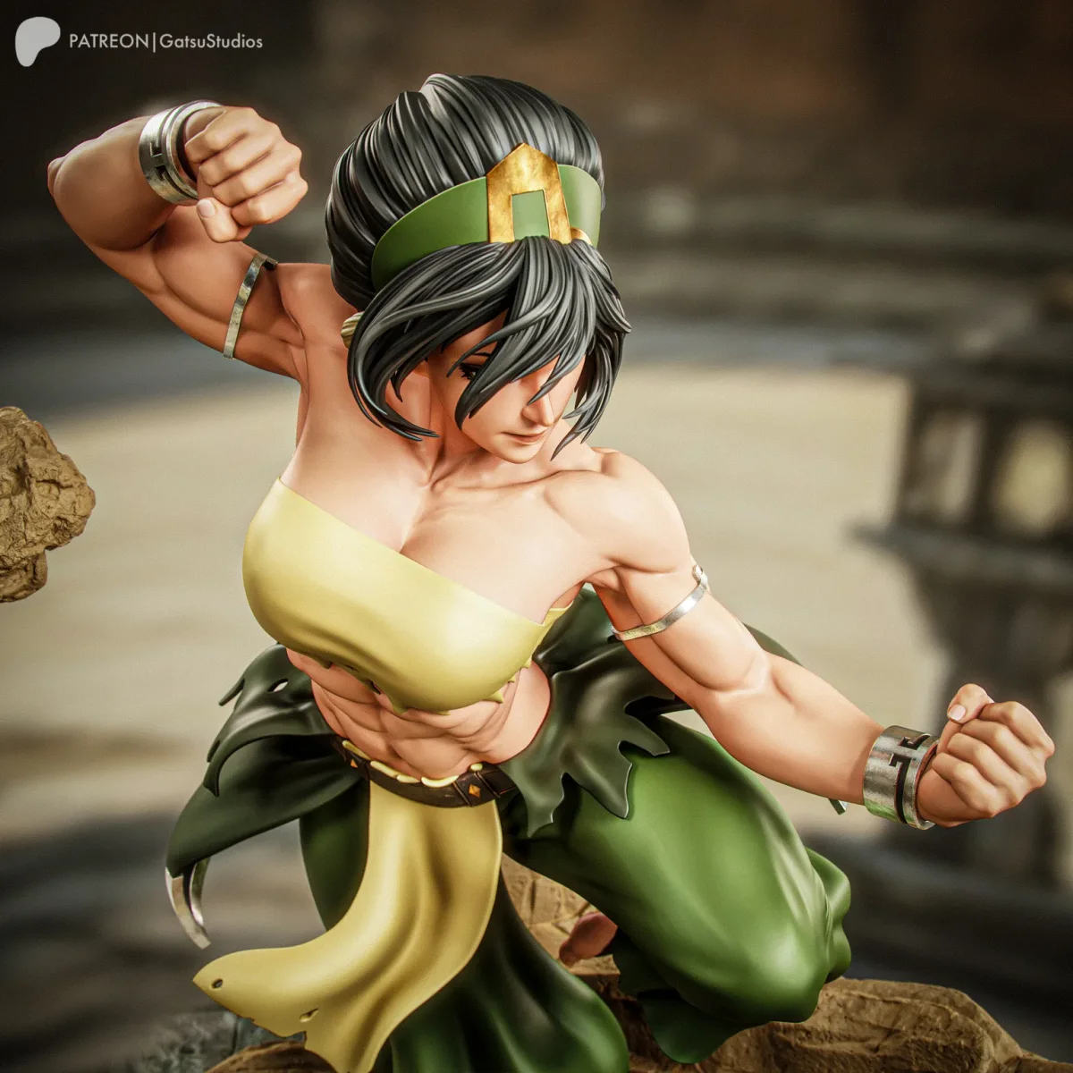 Toph Beifong | Fan Art | 3D Printed Resin Model Garage Kit | *Un-Painted* | Gatsu Studios 4