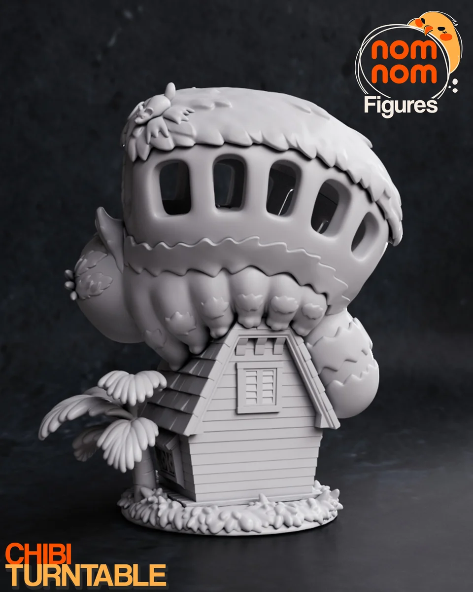 Chibi Catbus | Fan Art | 3D Printed Resin Model Garage Kit | *Un-Painted* | Nomnom 6
