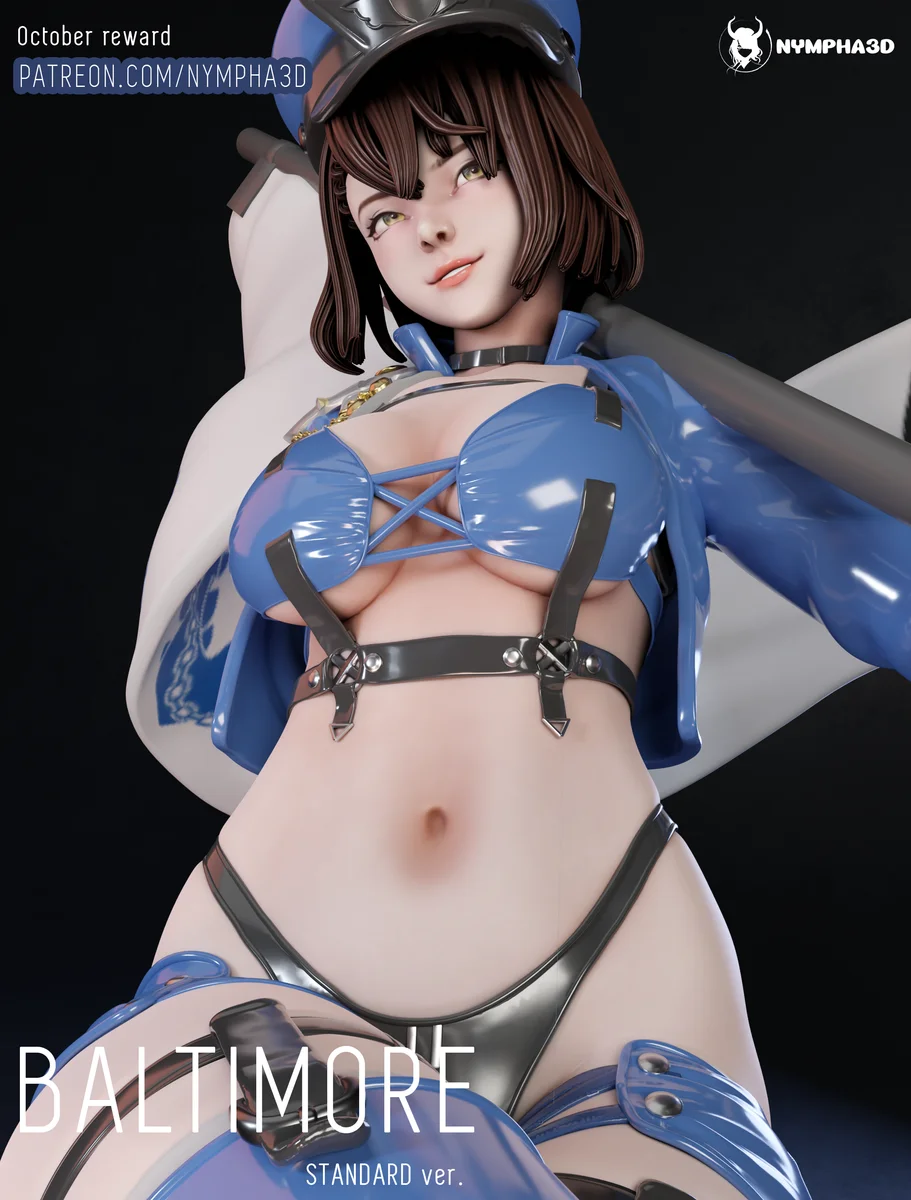 Baltimore | Fan Art | 3D Printed Resin Model Garage Kit | *Un-Painted* | Nympha3D 4
