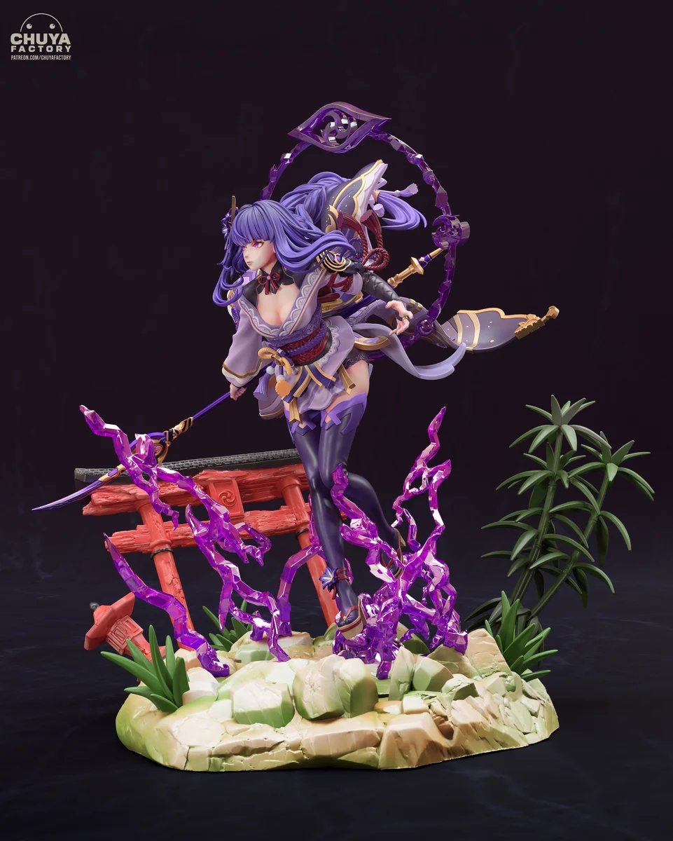 Raiden Shogun | Fan Art | 3D Printed Resin Model Garage Kit | *Un-Painted* | Chuya Factory 4