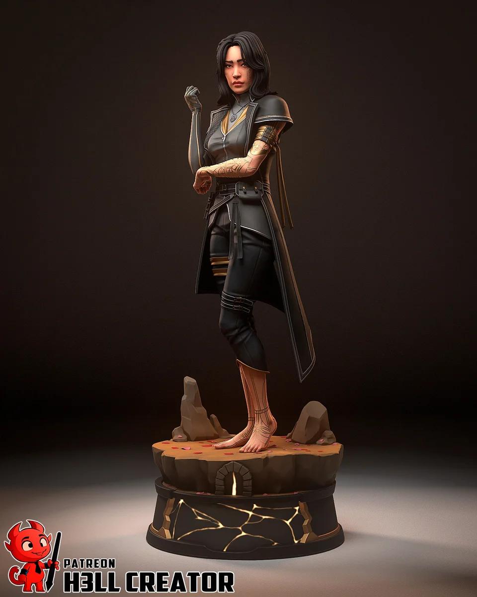 Lune | Fan Art | 3D Printed Resin Model Garage Kit | *Un-Painted* | H3LL Creator 3