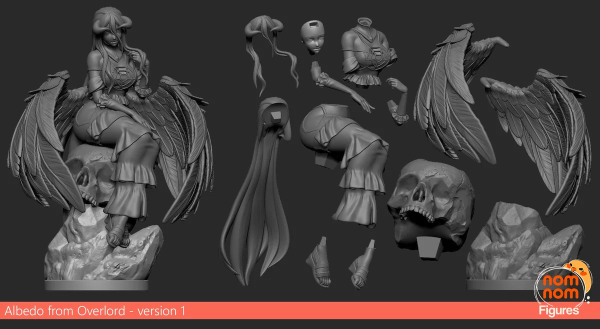Albedo | Fan Art | 3D Printed Resin Model Garage Kit | *Un-Painted* | Nomnom 3