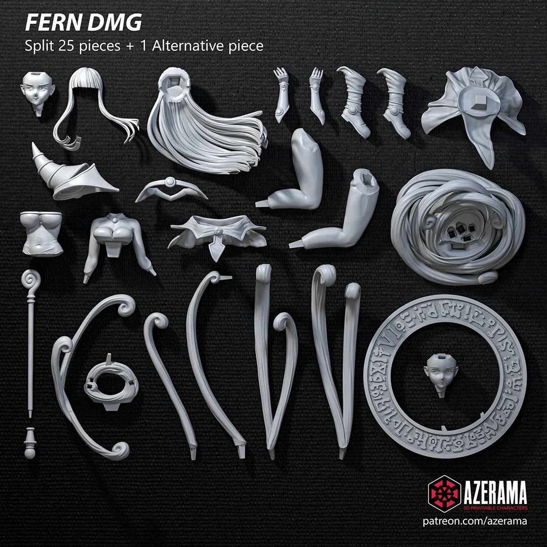 Fern | Fan Art | 3D Printed Resin Model Garage Kit | *Un-Painted* | Azerama 3