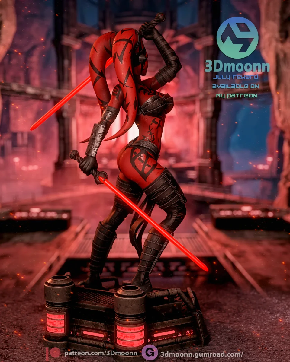 Darth Talon | Fan Art | 3D Printed Resin Model Garage Kit | *Un-Painted* | 3DMoonn 4