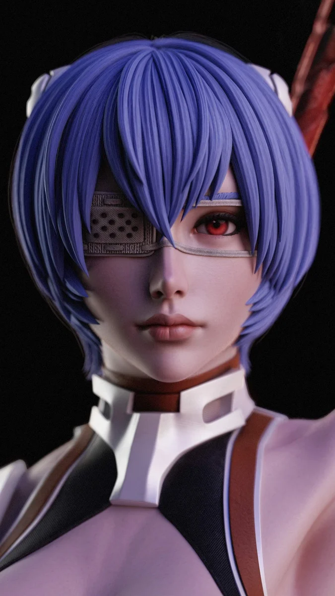 Rei Ayanami | Fan Art | 3D Printed Resin Model Garage Kit | *Un-Painted* | Abe3D 9
