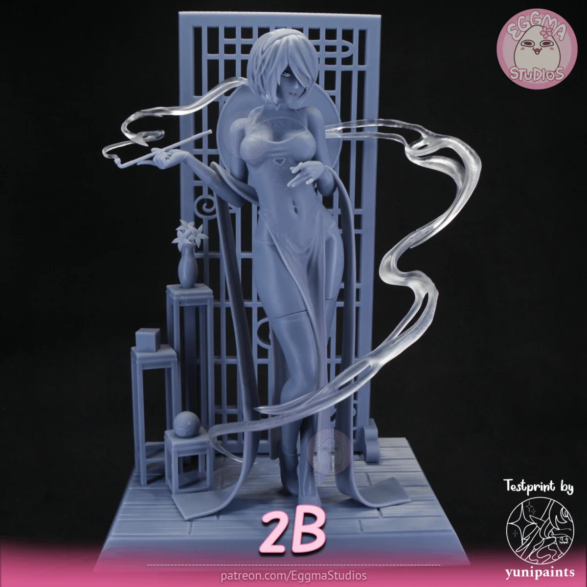 2B | Fan Art | 3D Printed Resin Model Garage Kit | *Un-Painted* | EggmaStudios 15