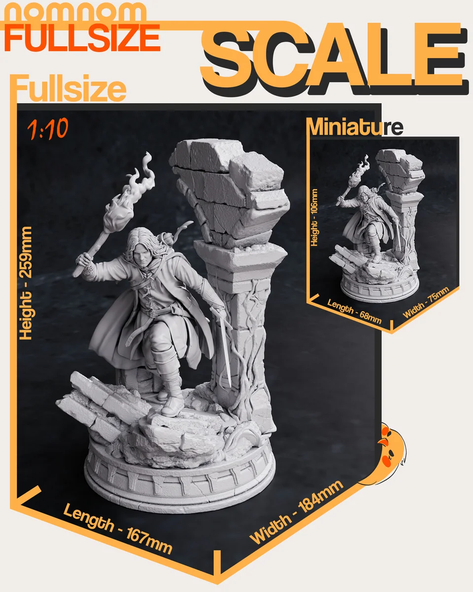 Aragorn | Fan Art | 3D Printed Resin Model Garage Kit | *Un-Painted* | Nomnom 4