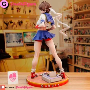 Sakura | Fan Art | 3D Printed Resin Model Garage Kit | *Un-Painted* | Peach Figure 3