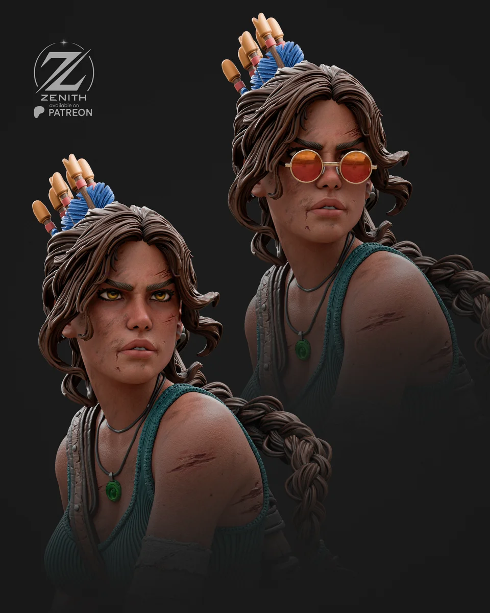 Lara Croft | Fan Art | 3D Printed Resin Model Garage Kit | *Un-Painted* | Zenith Studios 5