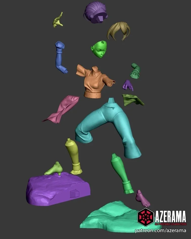 Adult Toph | Fan Art | 3D Printed Resin Model Garage Kit | *Un-Painted* | Azerama 3