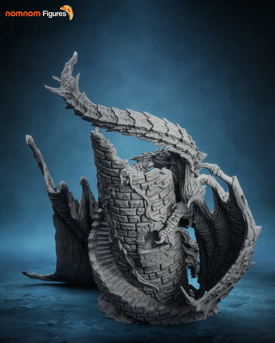 Alduin | Fan Art | 3D Printed Resin Model Garage Kit | *Un-Painted* | Nomnom 11