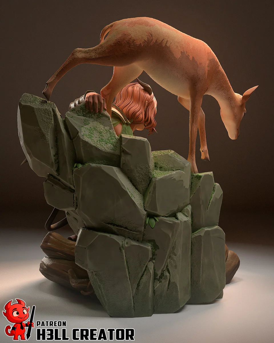Doric | Fan Art | 3D Printed Resin Model Garage Kit | *Un-Painted* | H3LL Creator 7