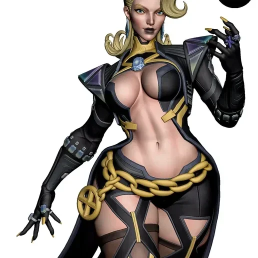 Emma Frost v1 | Fan Art | 3D Printed Resin Model Garage Kit | *Un-Painted* | ES Monster 6