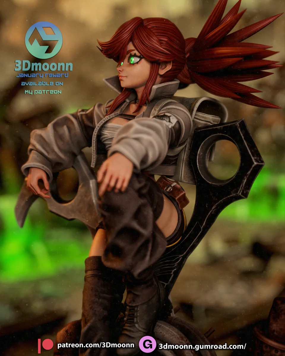 Riyo | Fan Art | 3D Printed Resin Model Garage Kit | *Un-Painted* | 3DMoonn 5
