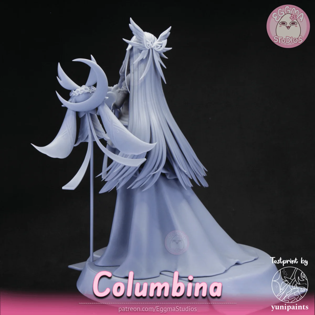 Columbina | Fan Art | 3D Printed Resin Model Garage Kit | *Un-Painted* | EggmaStudios 28
