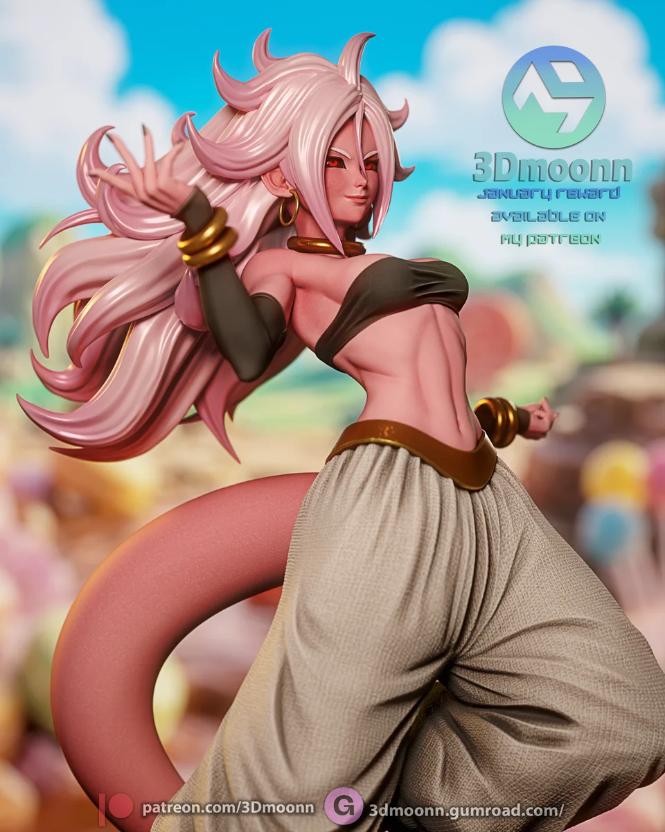 Android 21 | Fan Art | 3D Printed Resin Model Garage Kit | *Un-Painted* | 3DMoonn 7