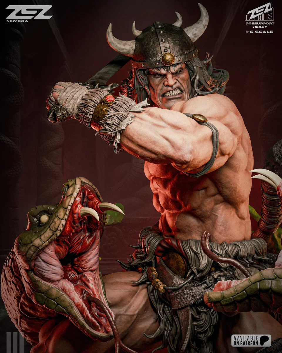 Conan | Fan Art | 3D Printed Resin Model Garage Kit | *Un-Painted* | ZEZ Studio