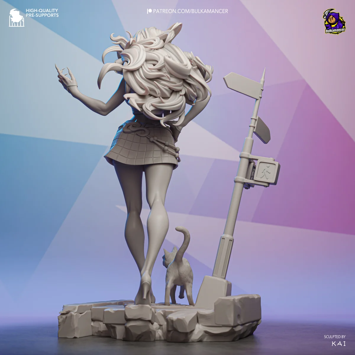 Black Cat | Fan Art | 3D Printed Resin Model Garage Kit | *Un-Painted* | Bulkamancer 7