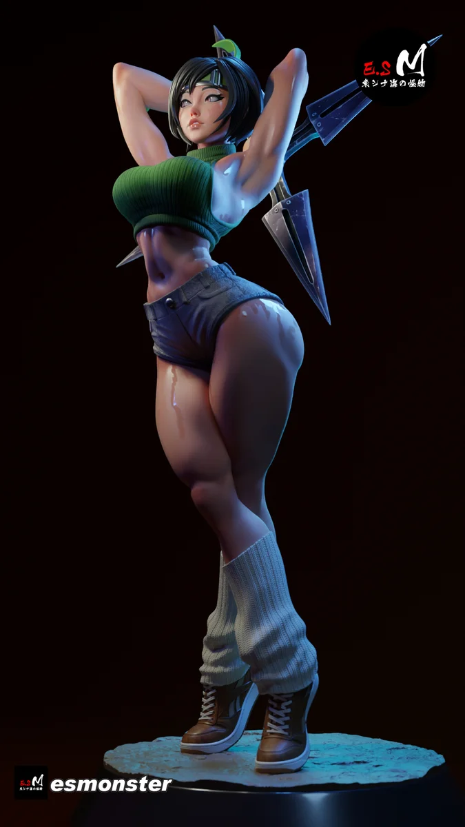 Yuffie | Fan Art | 3D Printed Resin Model Garage Kit | *Un-Painted* | ES Monster 3
