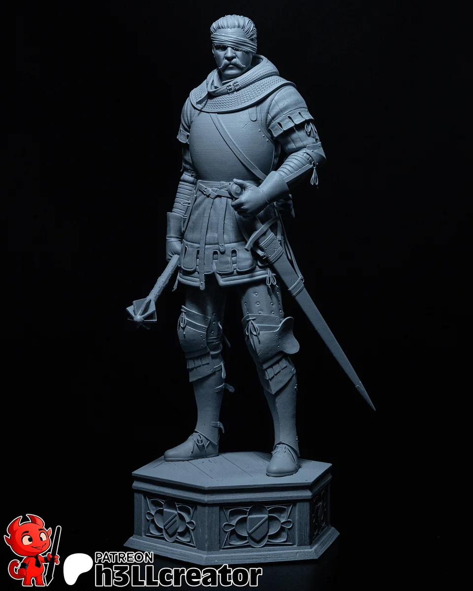 Jan Žižka | Fan Art | 3D Printed Resin Model Garage Kit | *Un-Painted* | H3LL Creator 9