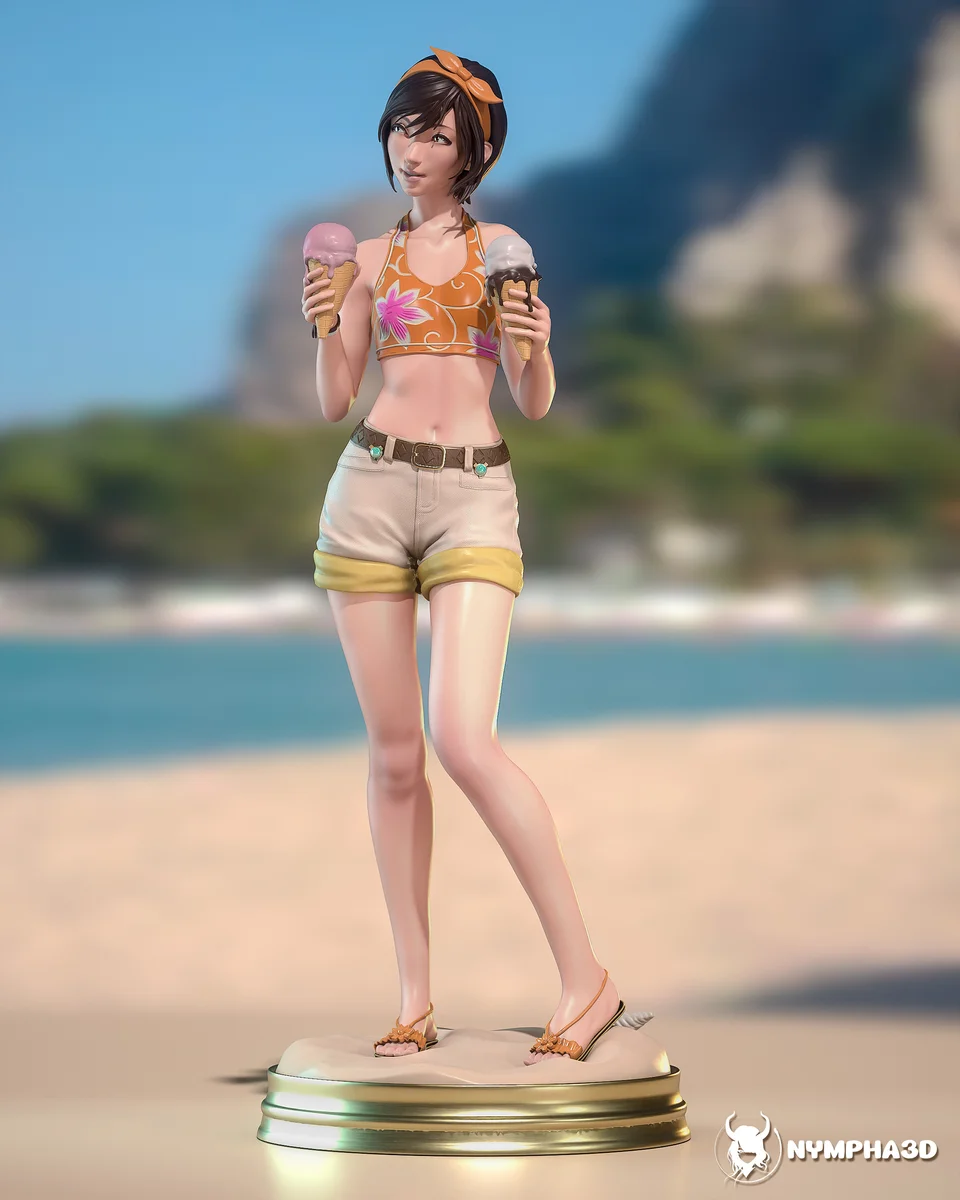 Yuffie | Fan Art | 3D Printed Resin Model Garage Kit | *Un-Painted* | Nympha3D 3