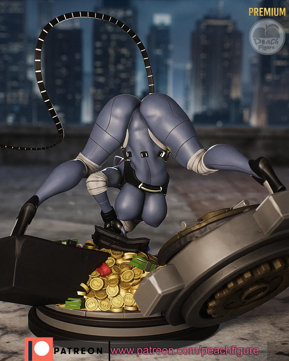 Absolute Catwoman | Fan Art | 3D Printed Resin Model Garage Kit | *Un-Painted* | Peach Figure 4