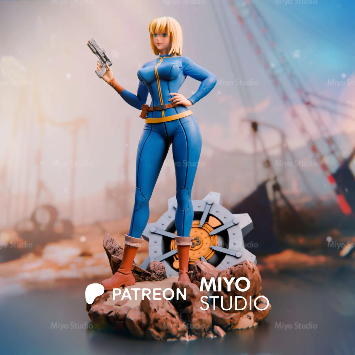 Vault Girl | Fan Art | 3D Printed Resin Model Garage Kit | *Un-Painted* | MiyoStudio