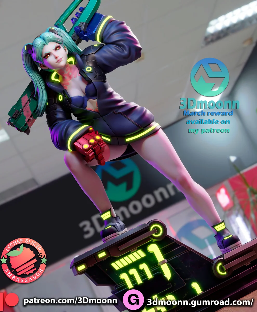 Rebecca | Fan Art | 3D Printed Resin Model Garage Kit | *Un-Painted* | 3DMoon 4