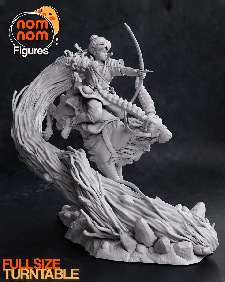 Ashitaka | Fan Art | 3D Printed Resin Model Garage Kit | *Un-Painted* | Nomnom 7