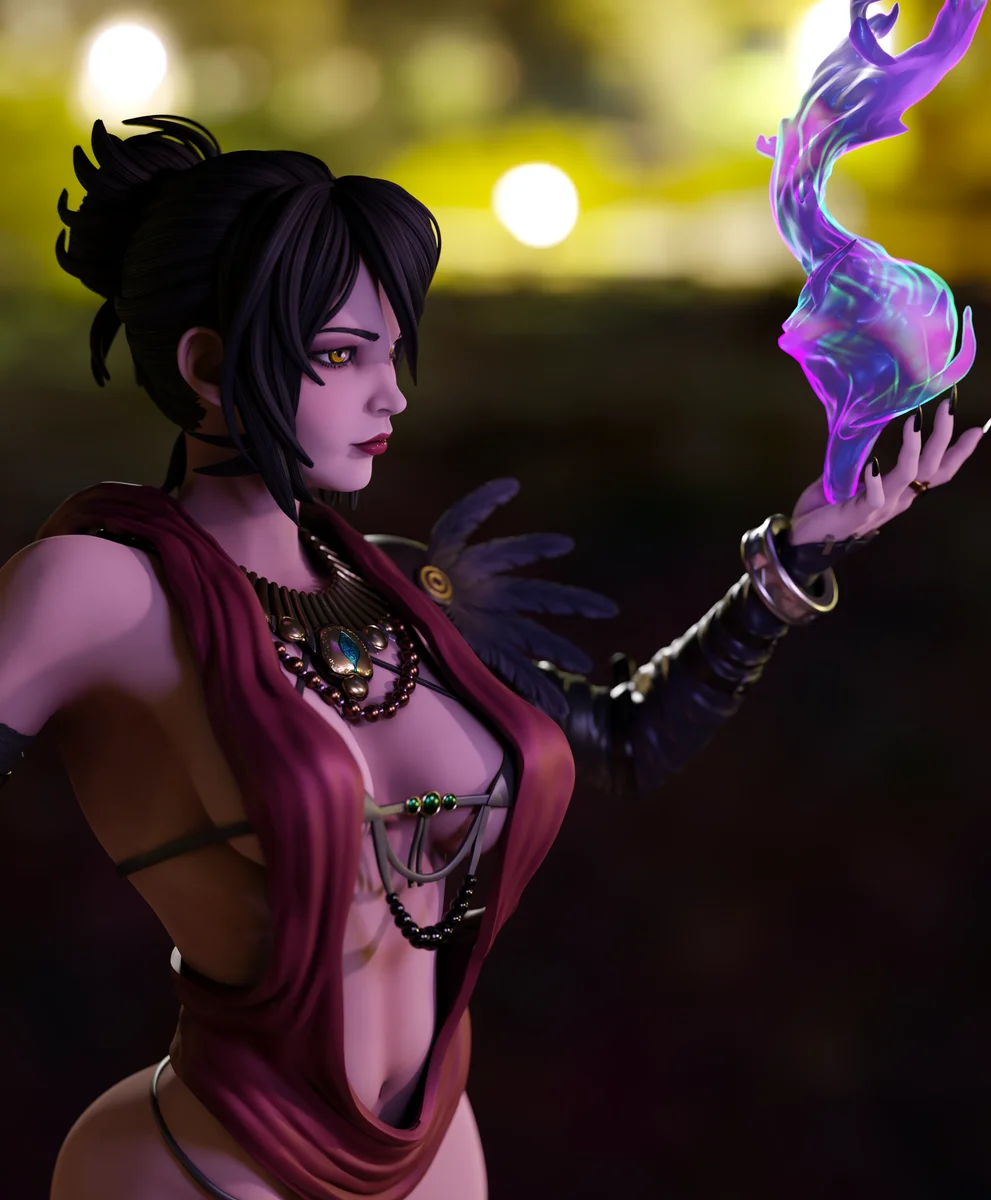 Morrigan | Fan Art | 3D Printed Resin Model Garage Kit | *Un-Painted* | Momoji 15