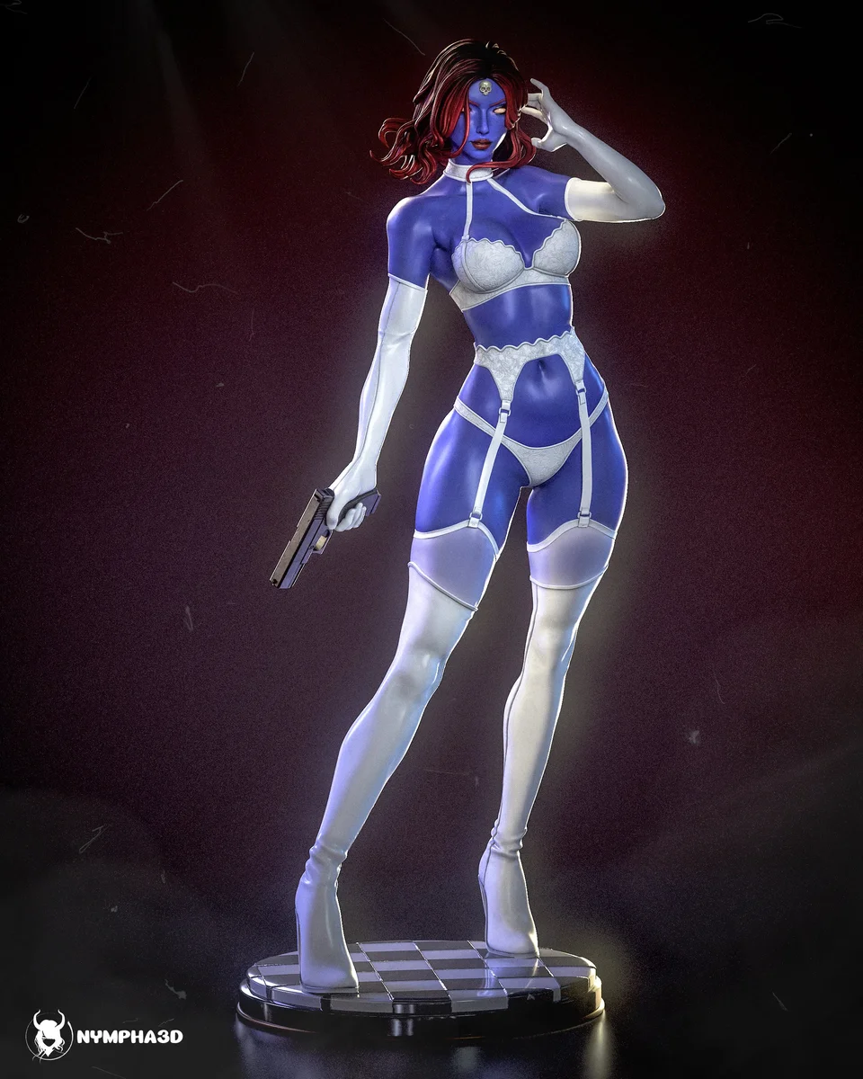 Mystique | Fan Art | 3D Printed Resin Model Garage Kit | *Un-Painted* | Nympha3D 7