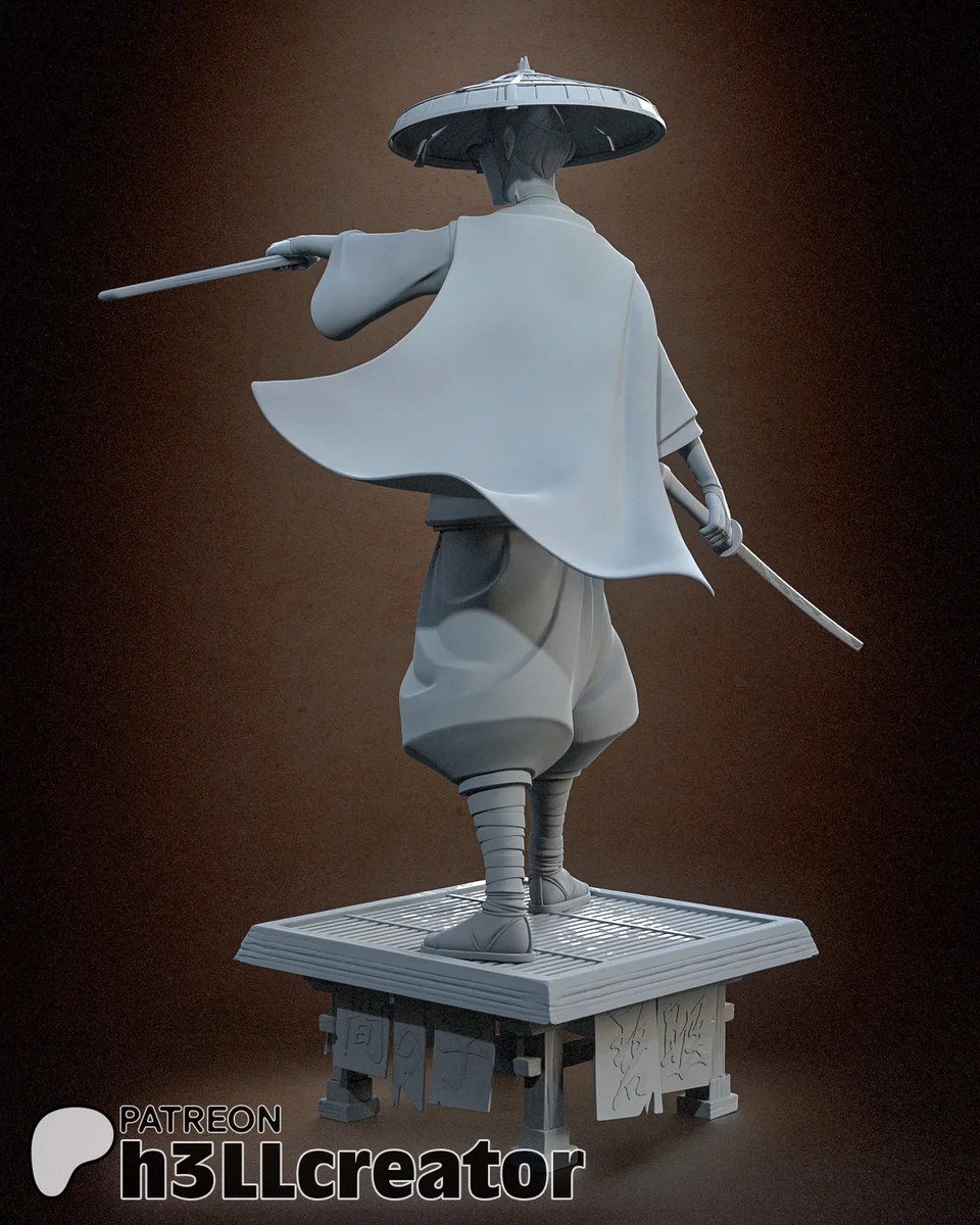 Mizu | Fan Art | 3D Printed Resin Model Garage Kit | *Un-Painted* | H3LL Creator 8