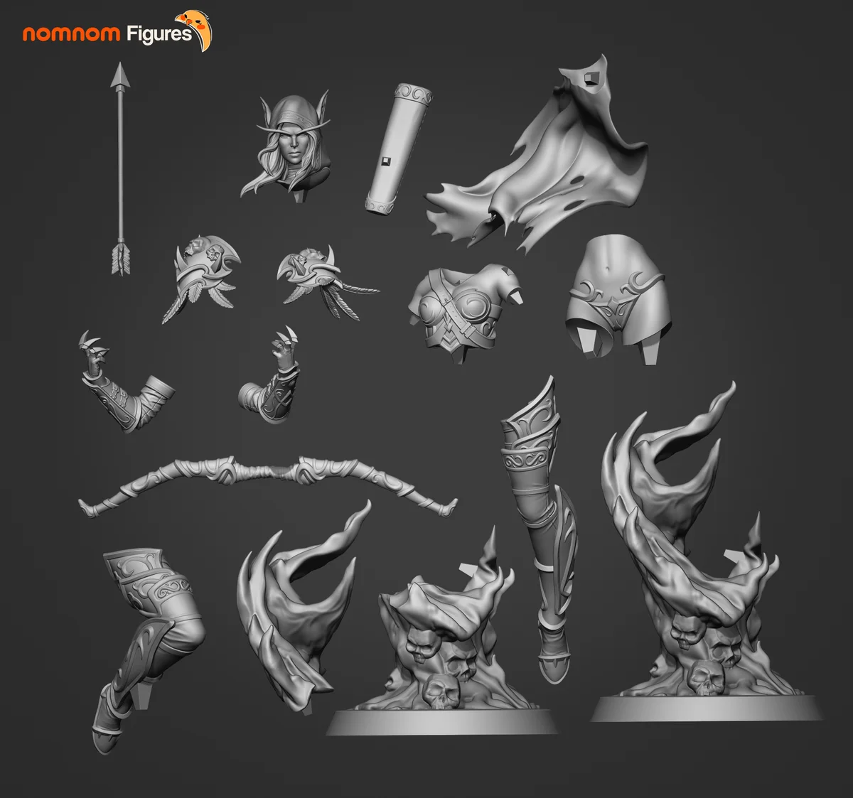 Sylvanas Windrunner | Fan Art | 3D Printed Resin Model Garage Kit | *Un-Painted* | Nomnom 5