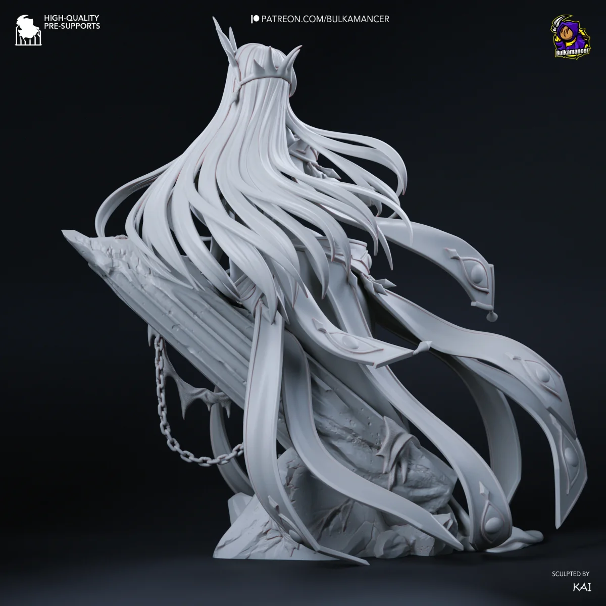 Empress C.C. | Fan Art | 3D Printed Resin Model Garage Kit | *Un-Painted* | Bulkamancer 7