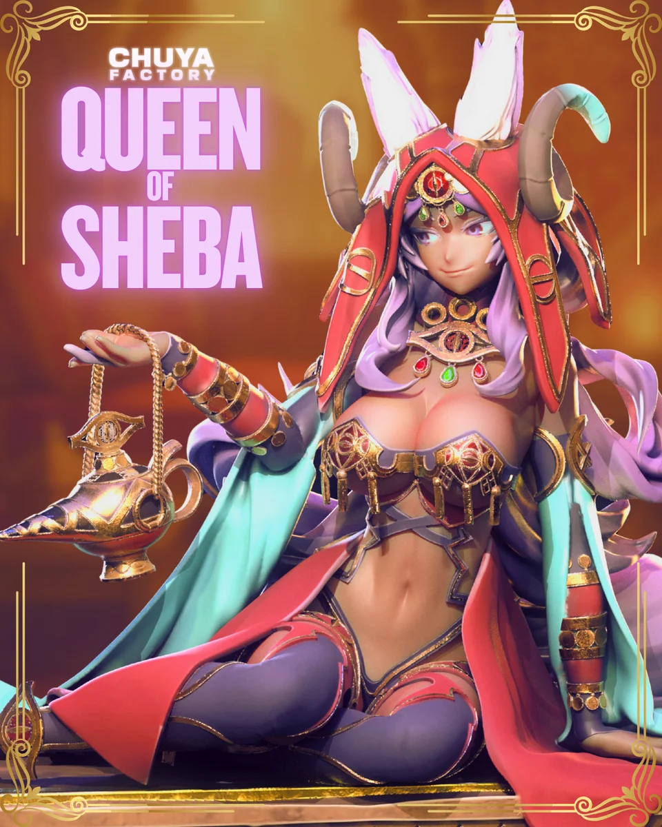 Queen of Sheba | Fan Art | 3D Printed Resin Model Garage Kit | *Un-Painted* | Chuya Factory
