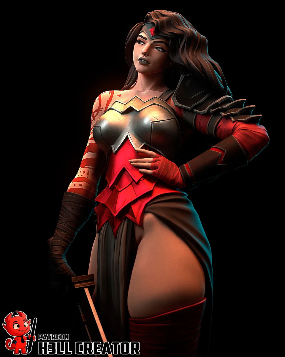 Absolute Wonder Woman | Fan Art | 3D Printed Resin Model Garage Kit | *Un-Painted* | H3LL Creator 3