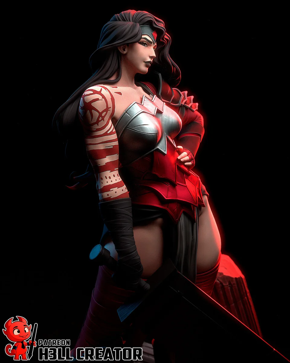 Absolute Wonder Woman | Fan Art | 3D Printed Resin Model Garage Kit | *Un-Painted* | H3LL Creator 4