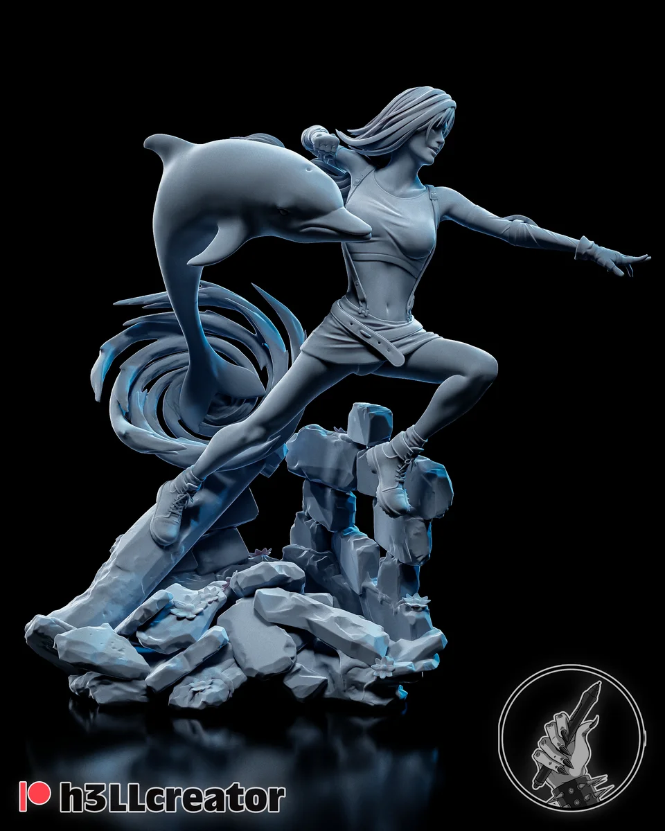 Tifa Lockhart | Fan Art | 3D Printed Resin Model Garage Kit | *Un-Painted* | H3LL Creator 4