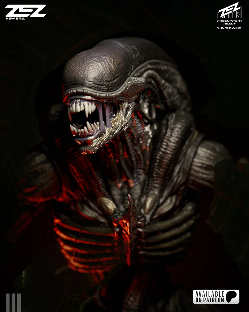 Xenomorph | Fan Art | 3D Printed Resin Model Garage Kit | *Un-Painted* | ZEZ Studio 8