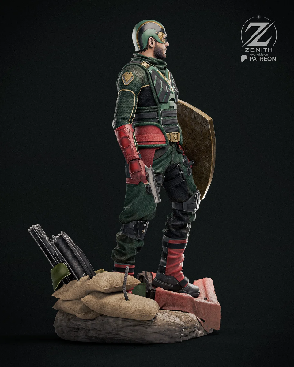 Soldier Boy | Fan Art | 3D Printed Resin Model Garage Kit | *Un-Painted* | Zenith Studios 8