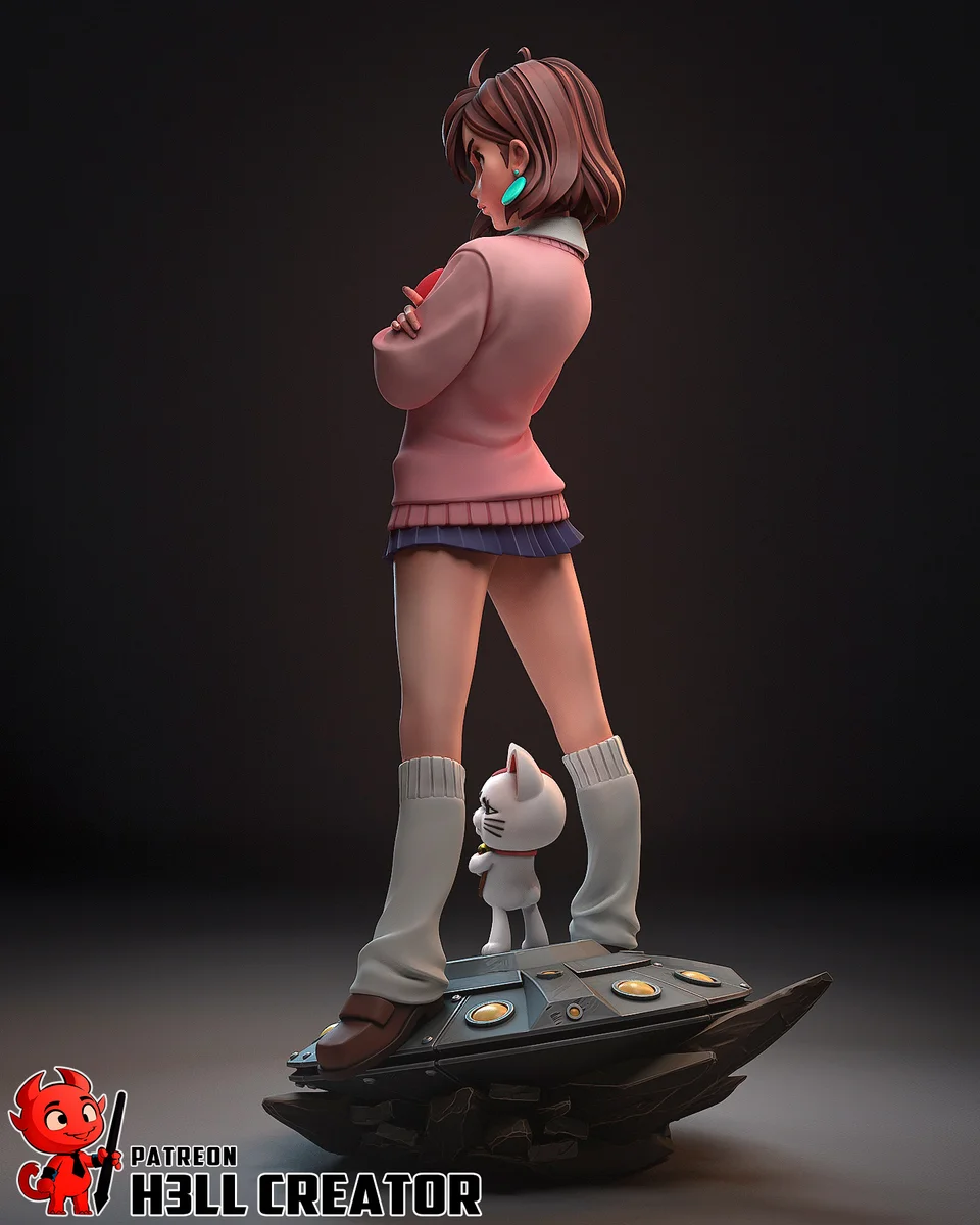 Momo Ayase | Fan Art | 3D Printed Resin Model Garage Kit | *Un-Painted* | H3LL Creator 6
