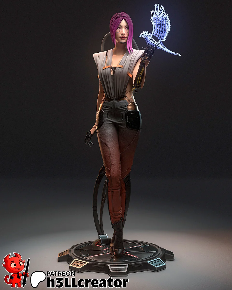 Songbird | Fan Art | 3D Printed Resin Model Garage Kit | *Un-Painted* | H3LL Creator 4