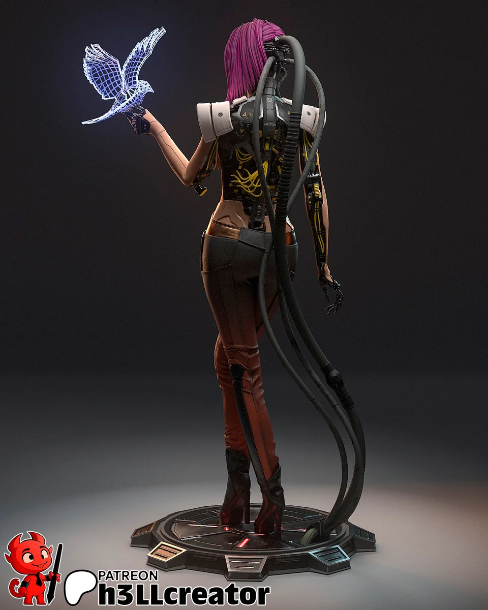 Songbird | Fan Art | 3D Printed Resin Model Garage Kit | *Un-Painted* | H3LL Creator 7