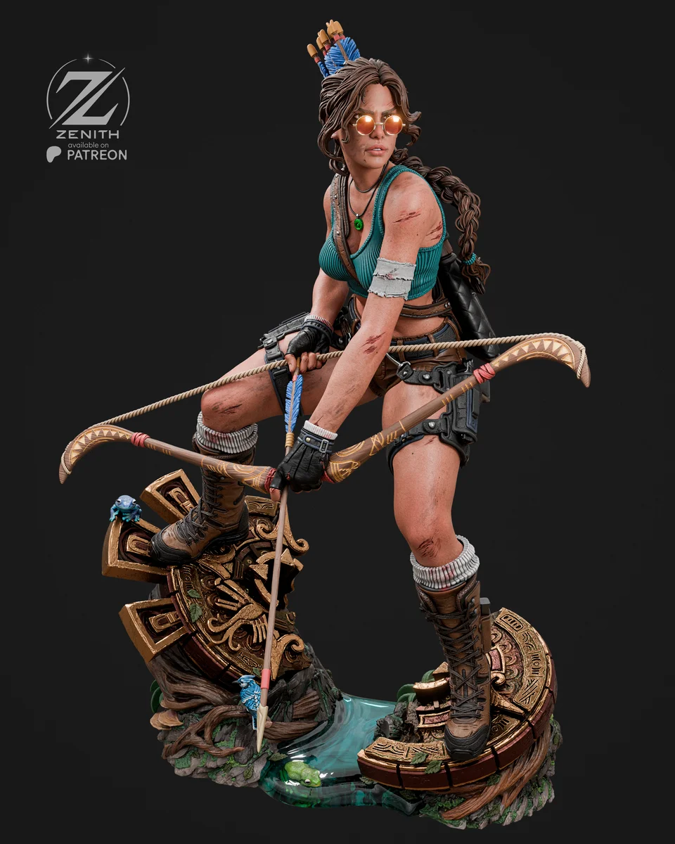 Lara Croft | Fan Art | 3D Printed Resin Model Garage Kit | *Un-Painted* | Zenith Studios