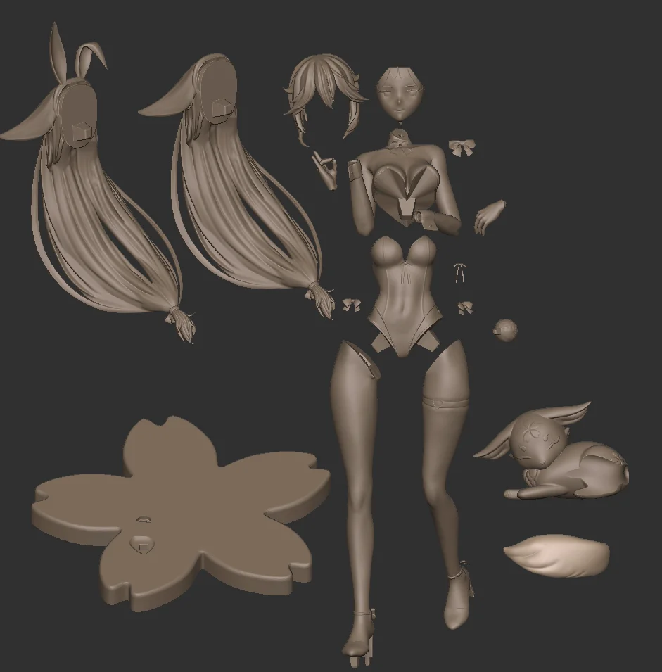 Yae Miko | Fan Art | 3D Printed Resin Model Garage Kit | *Un-Painted* | EggmaStudios 6
