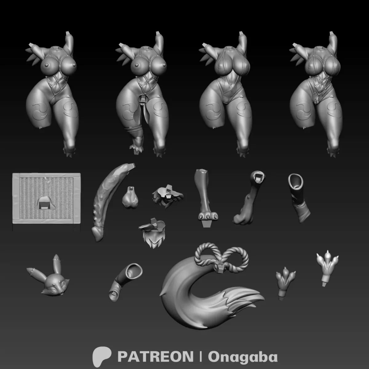 Renamon - Kunoichi | Fan Art | 3D Printed Resin Model Garage Kit | *Un-Painted* | ONAGABA 14